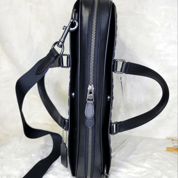 😘 NWT Coach 2 SET Laptop Bag Briefcase Wallet Designer Signature Embossed - Picture 14 of 14